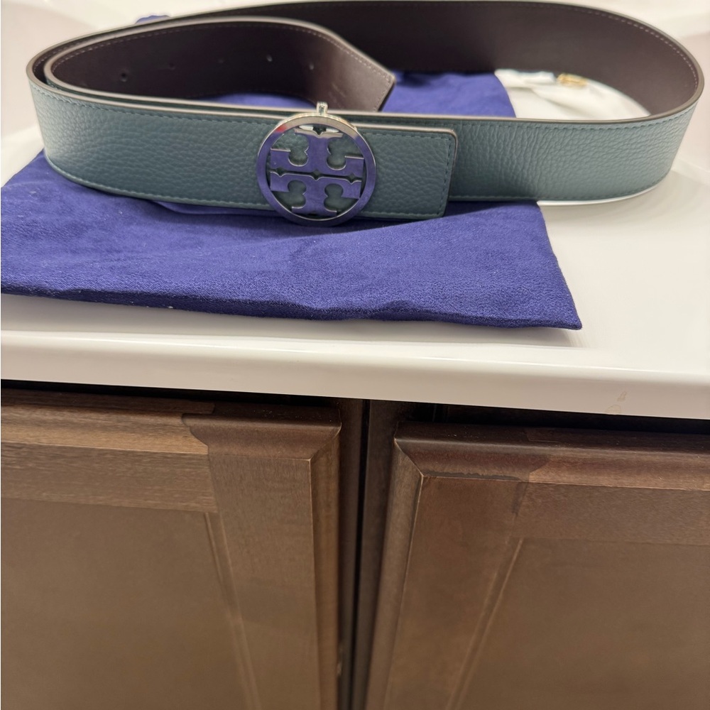 Tory Burch Brown Leather Belt